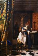 VERMEER VAN DELFT, Jan The Allegory of the Faith wet oil on canvas